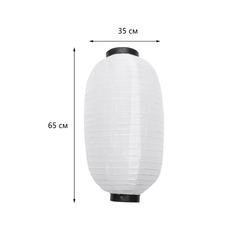 Китайский фонарь Цилиндр 35х65 см, белый