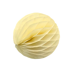 Бумажное украшение шар 10 см, айвори