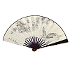 Веер для танцев 33х60см с рисунком, №8